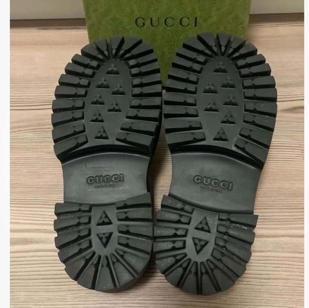 Authentic Gucci Black Rubber Platform Perforated G Sandals Clogs Sz 10 or 40eu - Picture 5 of 5